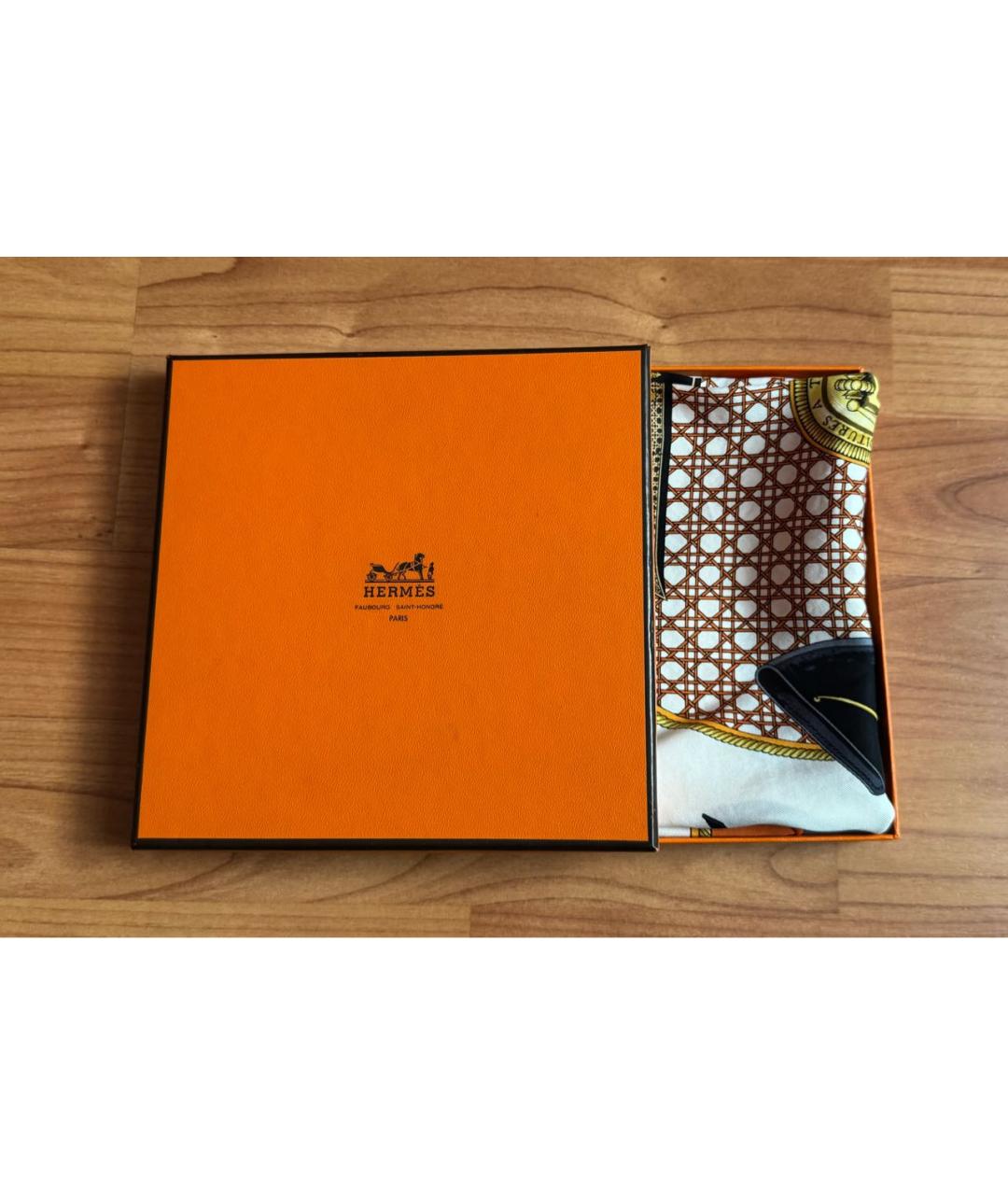 HERMES Мульти шелковый платок, фото 4