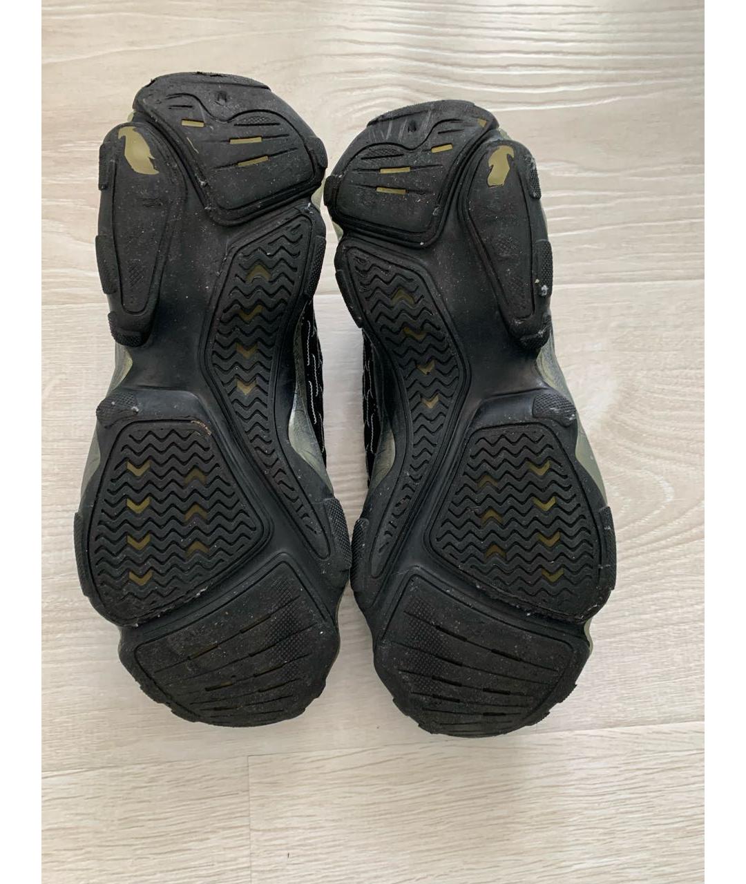 PHILIPP PLEIN Черные текстильные низкие кроссовки / кеды, фото 8