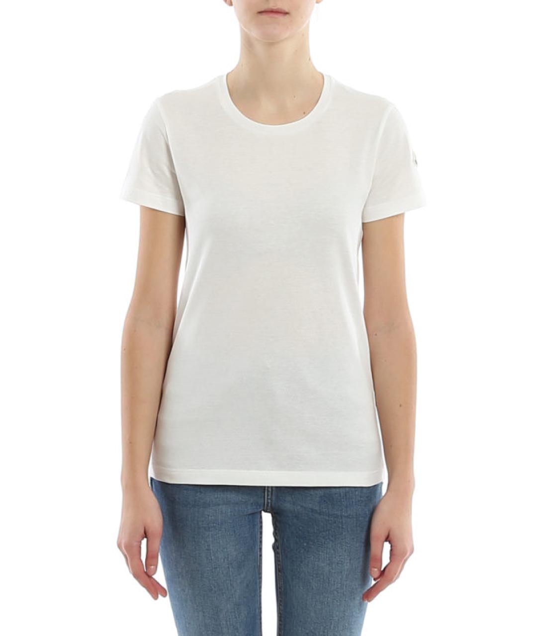 MONCLER Белая хлопковая футболка, фото 4