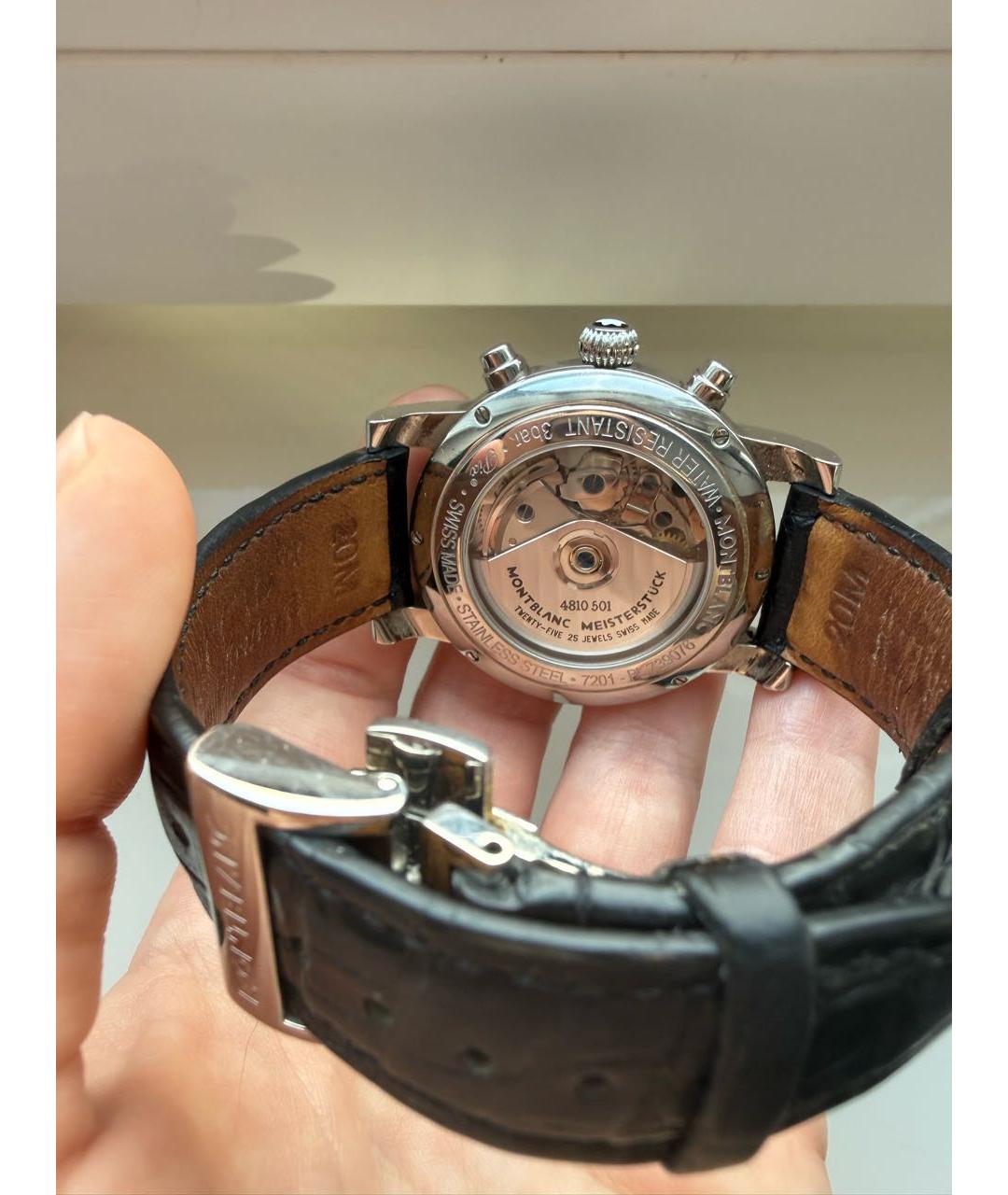 MONTBLANC Серебряные стальные часы, фото 2