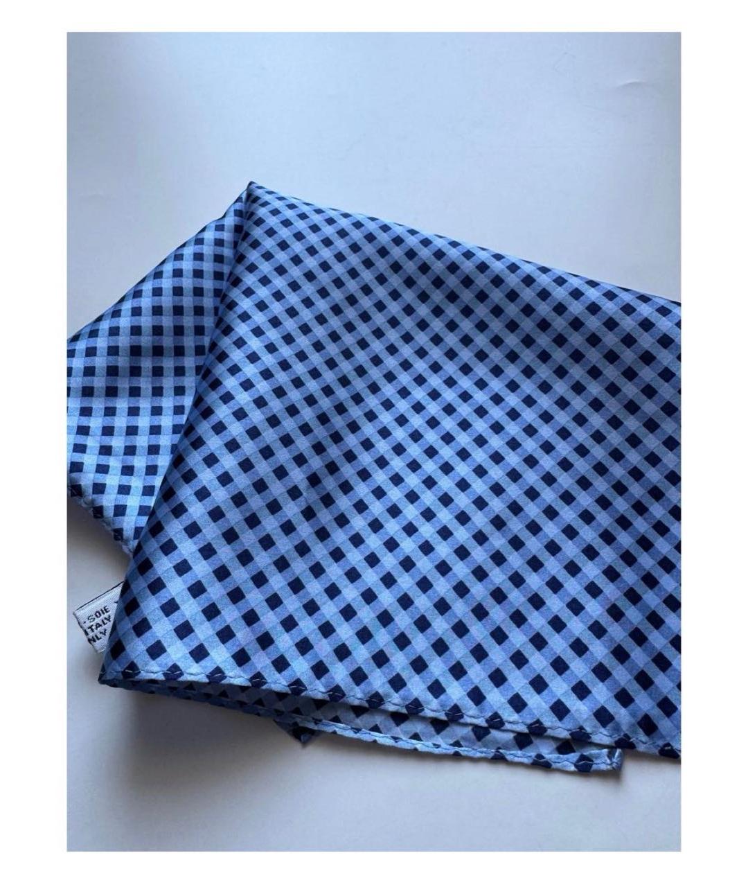 BRIONI Синий шелковый платок, фото 6
