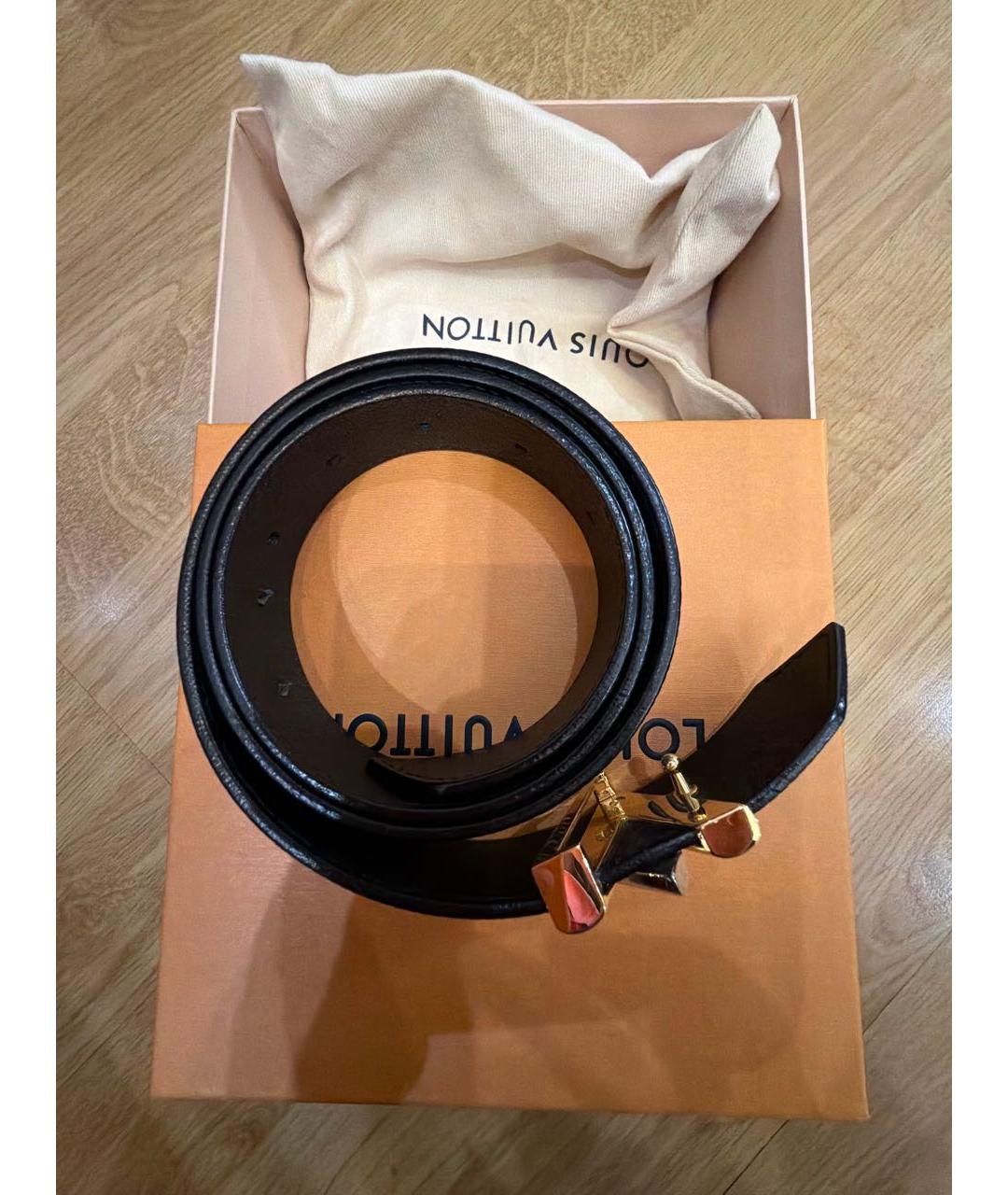 LOUIS VUITTON Синий кожаный ремень, фото 4