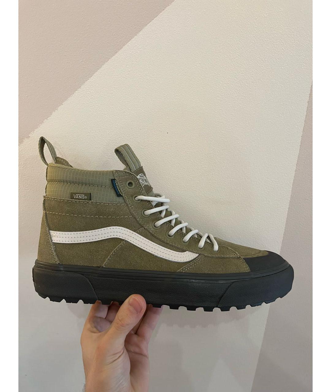 VANS Зеленые замшевые высокие кроссовки / кеды, фото 9