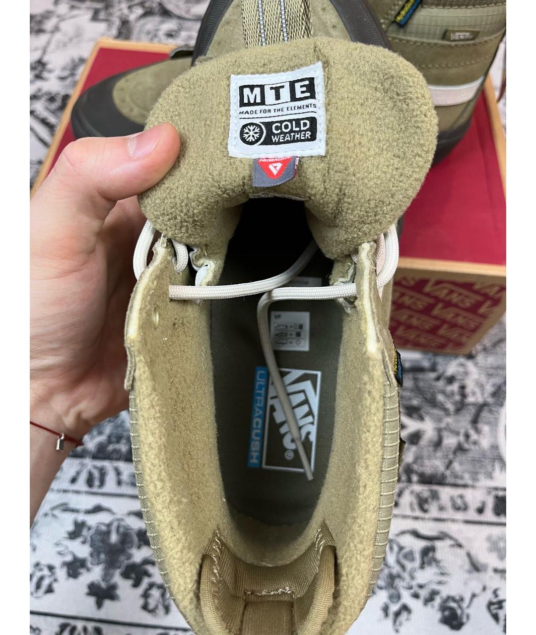 VANS Зеленые замшевые высокие кроссовки / кеды, фото 7