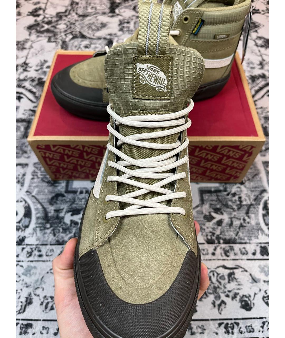 VANS Зеленые замшевые высокие кроссовки / кеды, фото 3