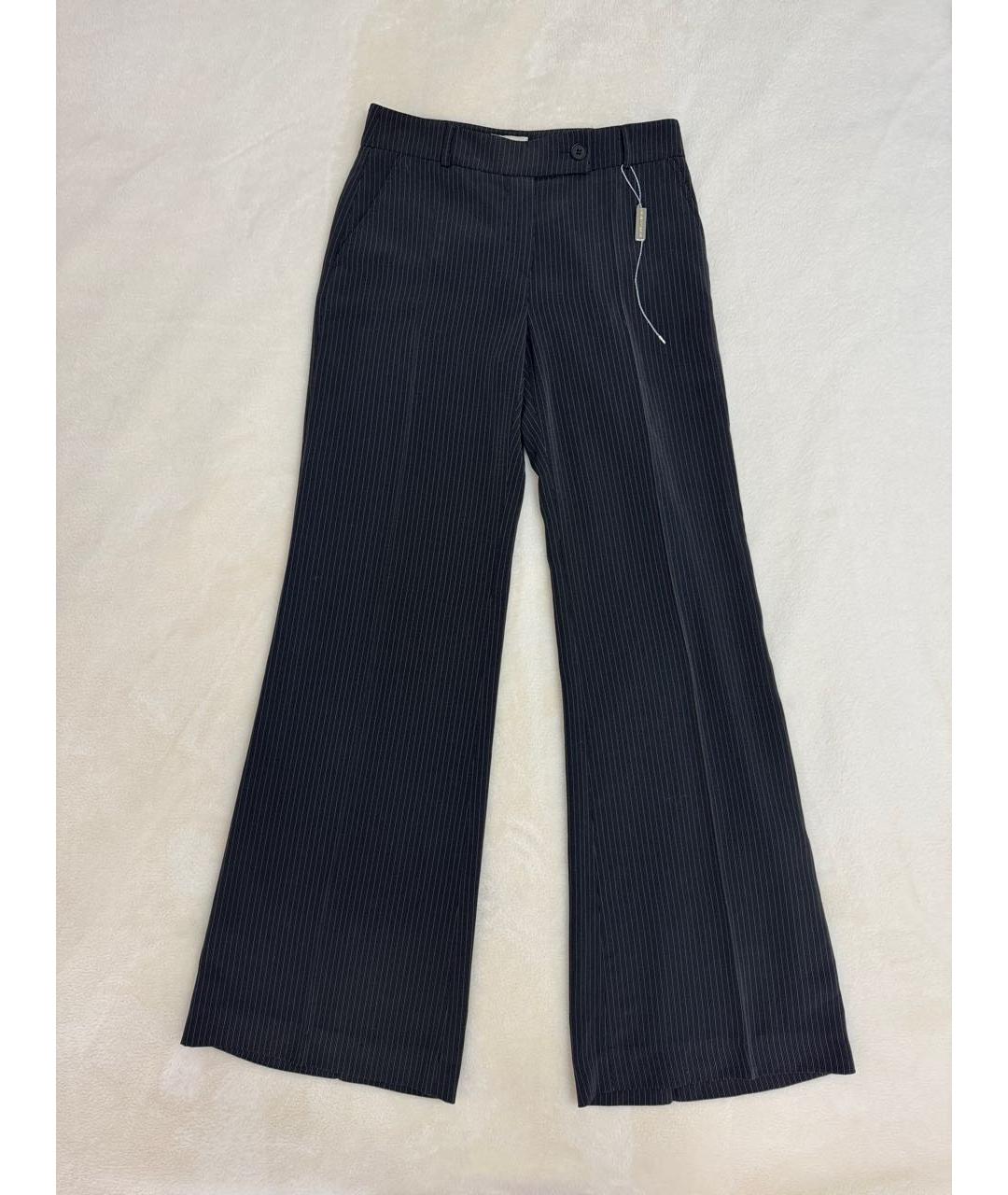 EMPORIO ARMANI Черные полиэстеровые брюки широкие, фото 5