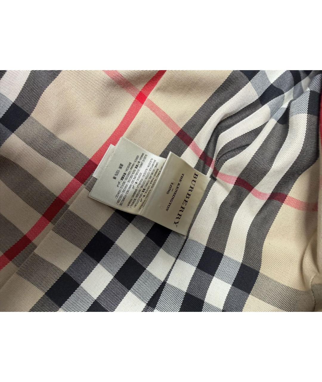 BURBERRY Бежевый хлопковый тренч/плащ, фото 6