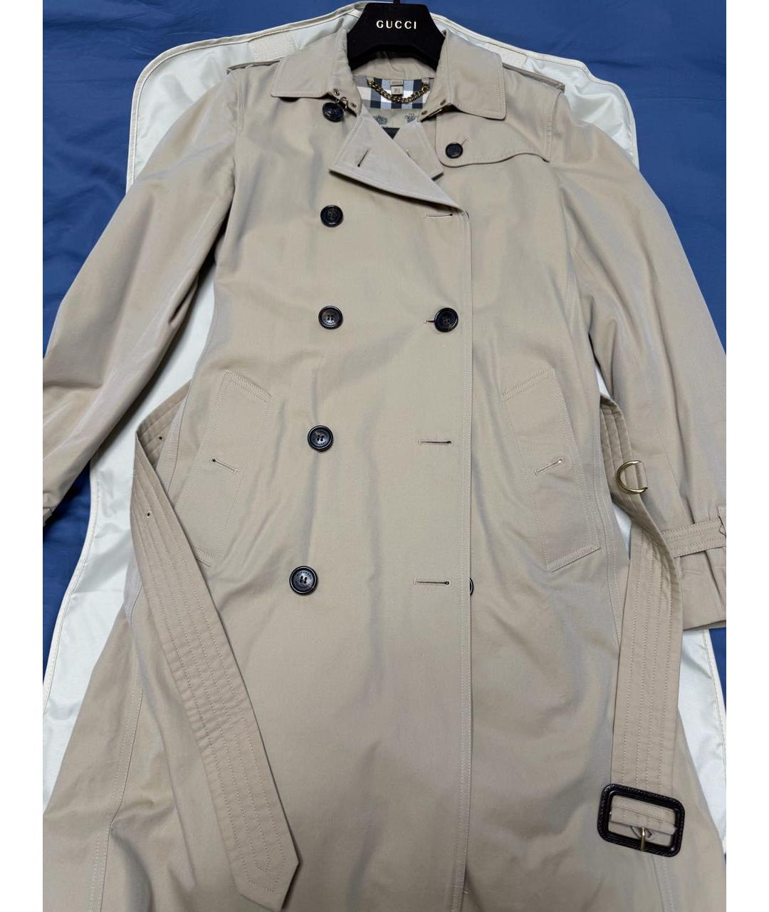BURBERRY Бежевый хлопковый тренч/плащ, фото 7