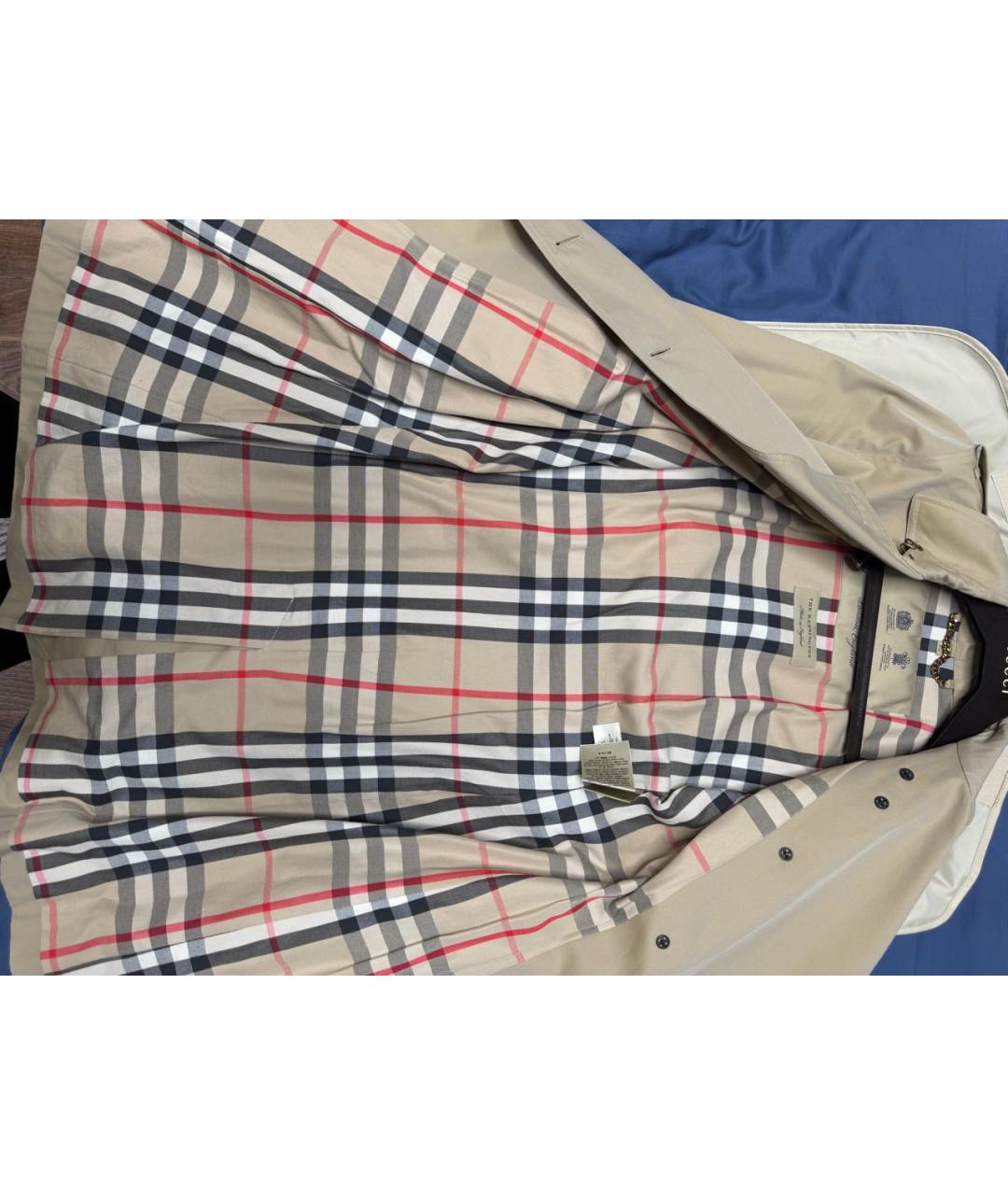 BURBERRY Бежевый хлопковый тренч/плащ, фото 3