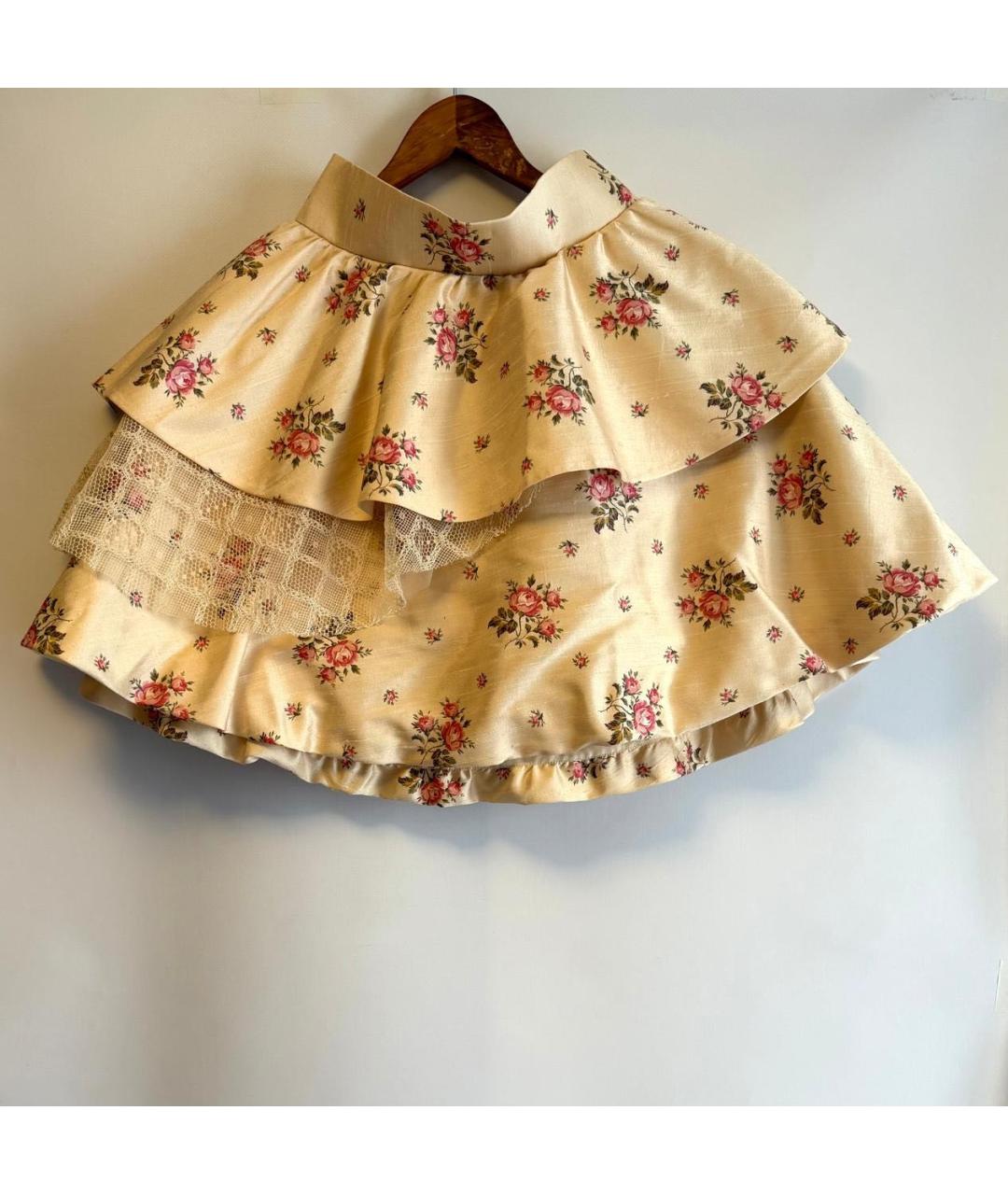 ULYANA SERGEENKO Мульти шелковая юбка мини, фото 8