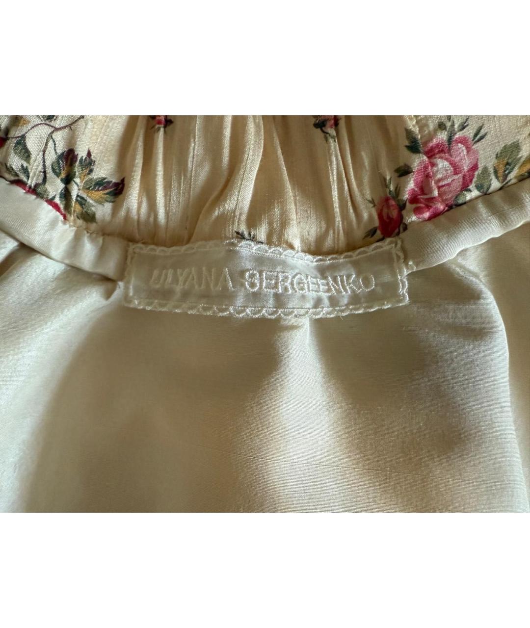 ULYANA SERGEENKO Мульти шелковая юбка мини, фото 3