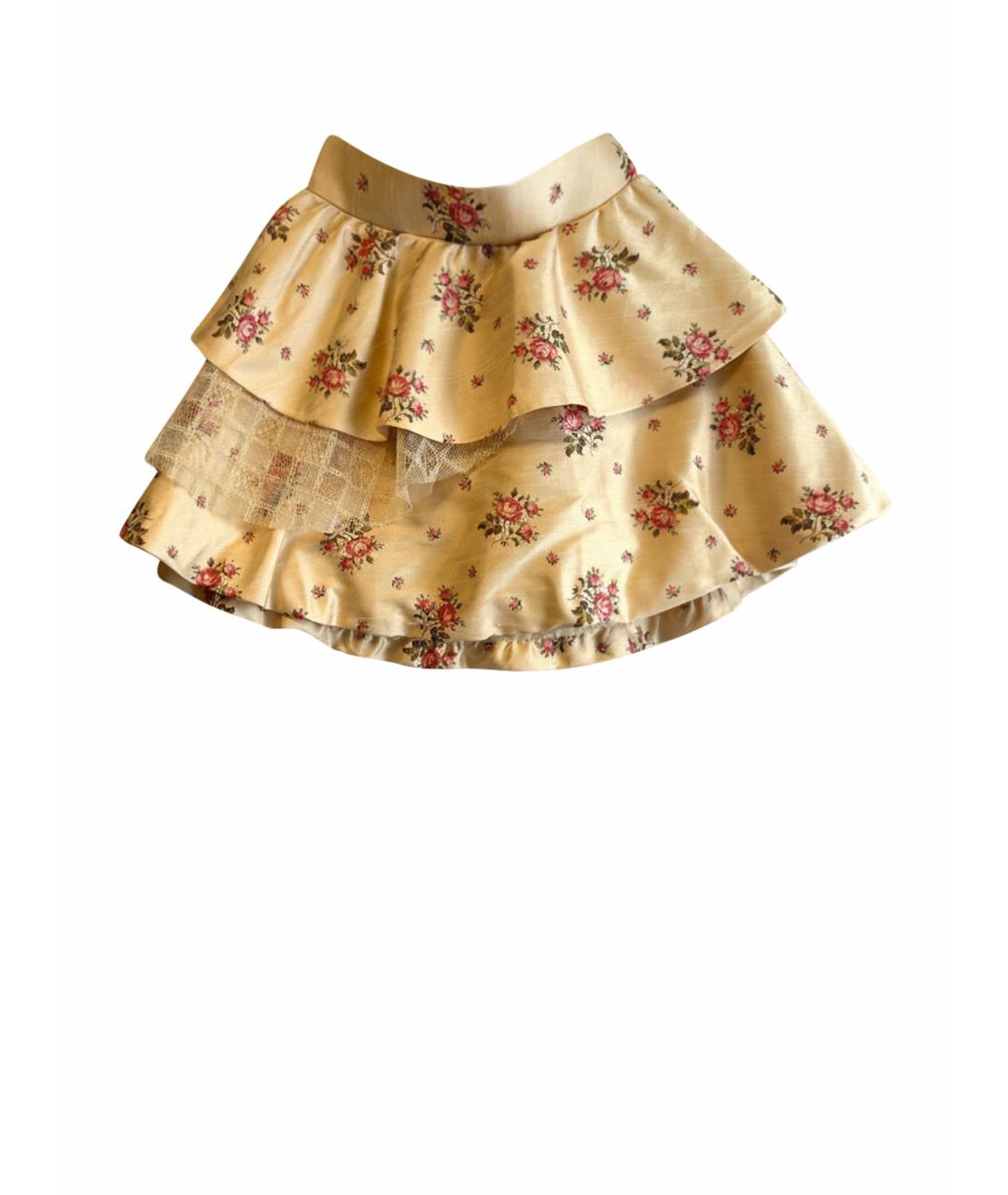 ULYANA SERGEENKO Мульти шелковая юбка мини, фото 1