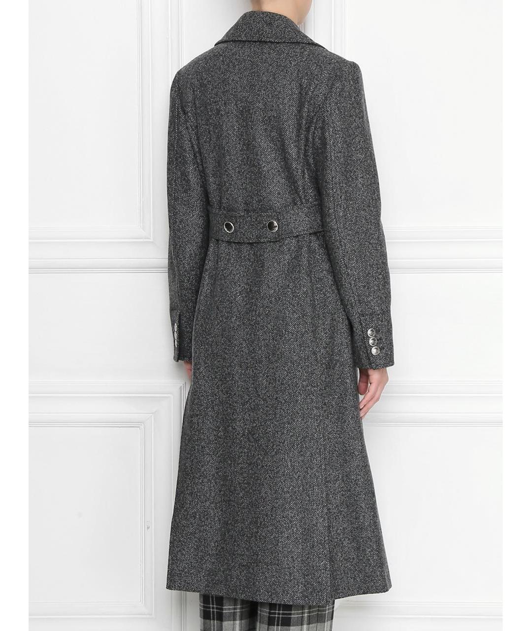 ALBERTA FERRETTI Антрацитовое шерстяное пальто, фото 8