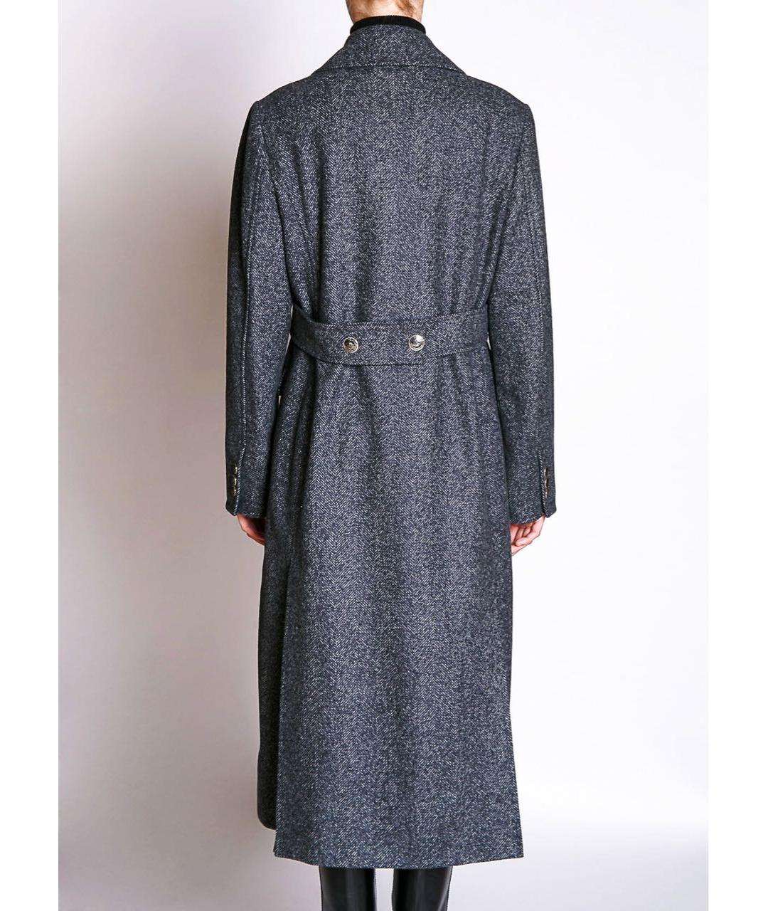 ALBERTA FERRETTI Антрацитовое шерстяное пальто, фото 3