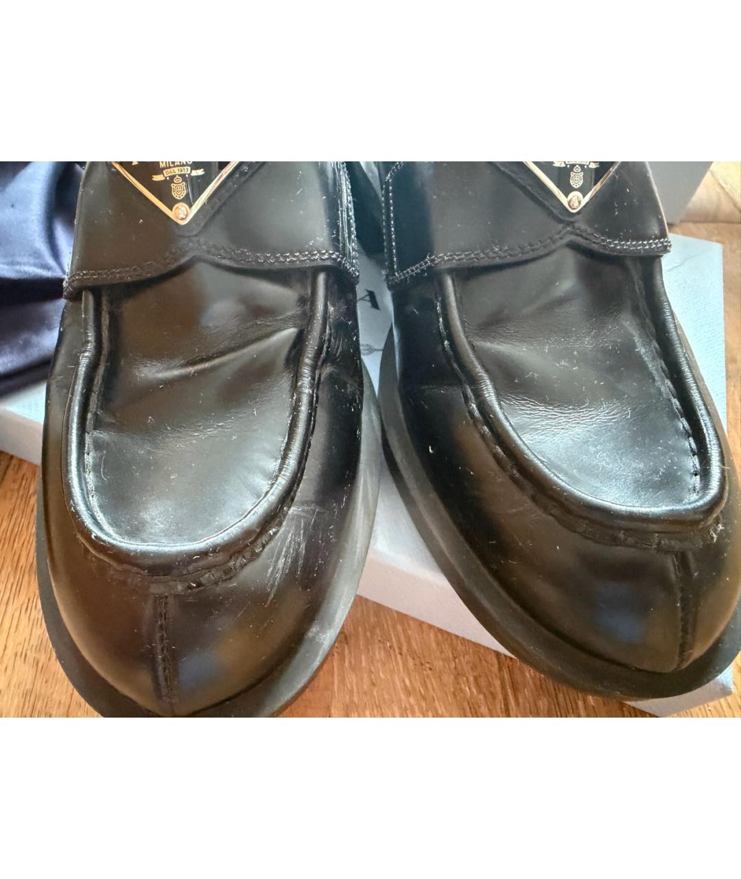 PRADA Черные кожаные мюли, фото 4