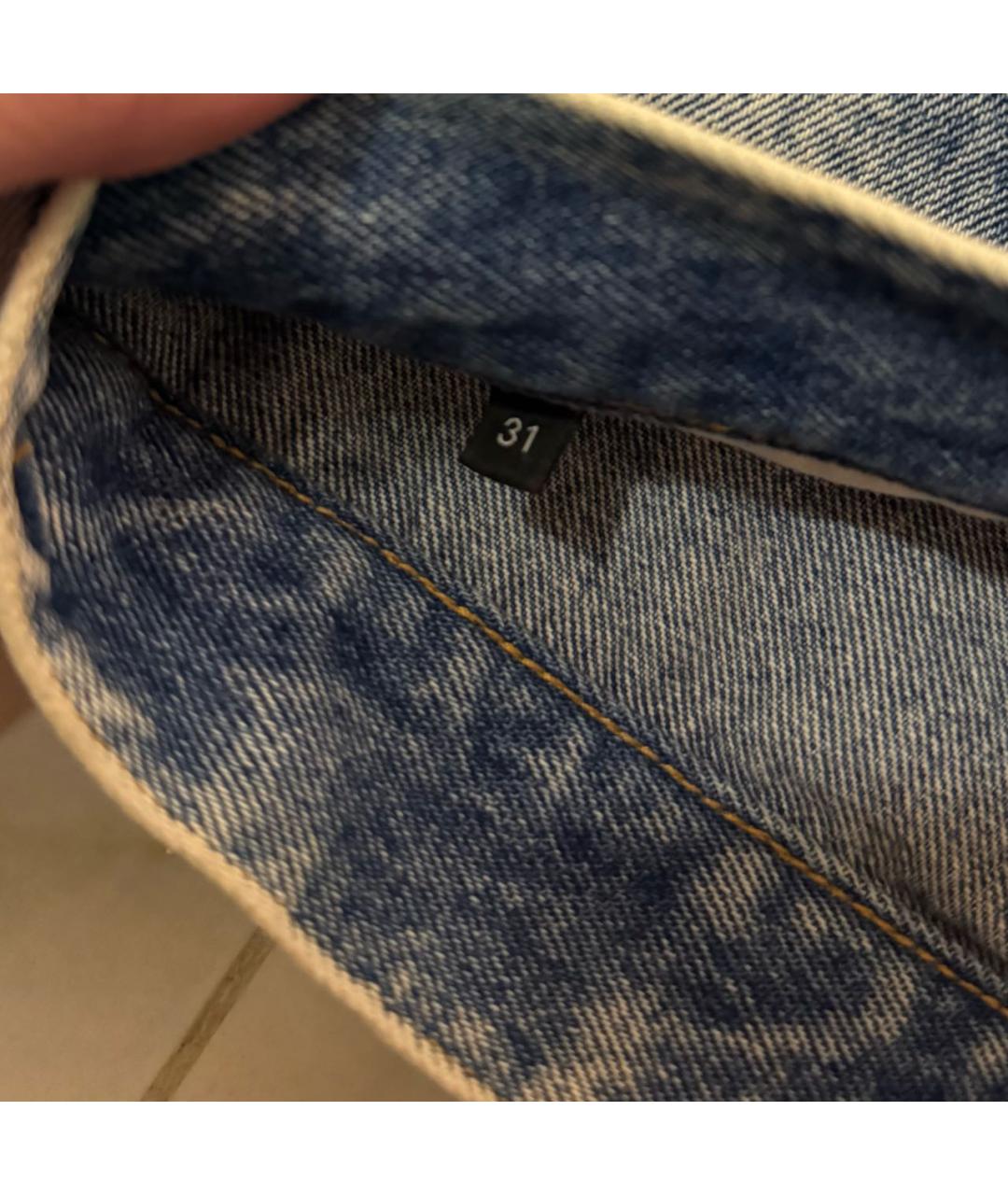 VALENTINO Синие хлопковые прямые джинсы, фото 4