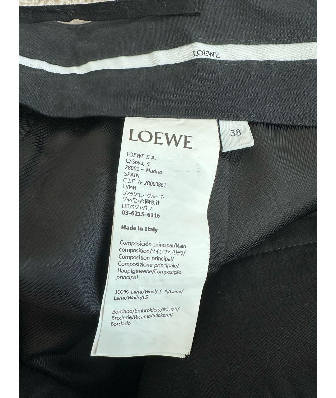 LOEWE Черные шерстяные кюлоты, фото 4