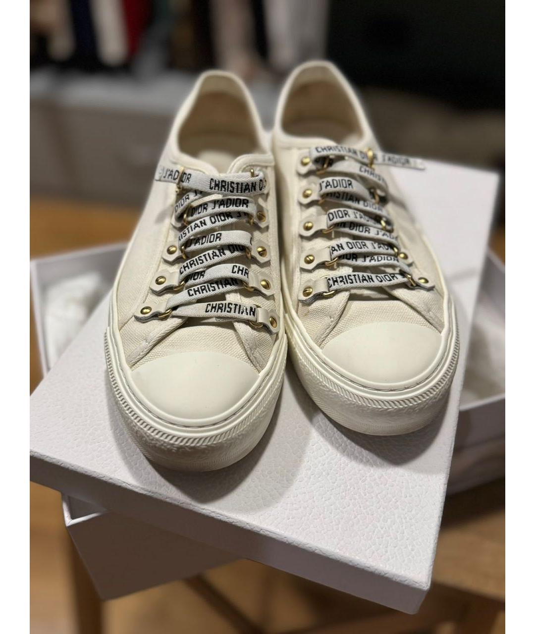 CHRISTIAN DIOR Белые текстильные кеды, фото 2