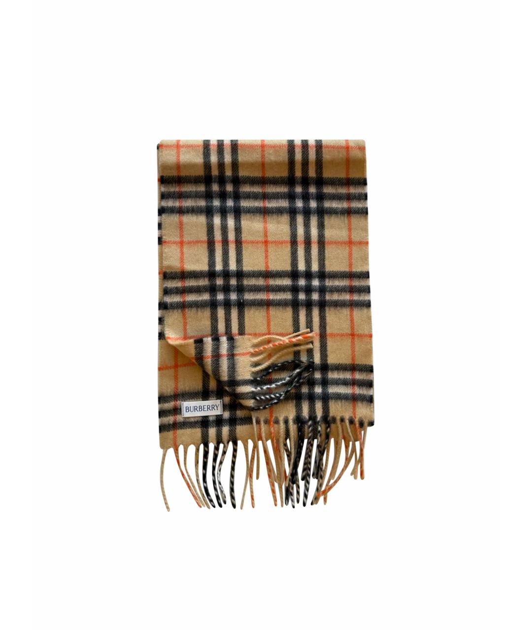 BURBERRY Бежевый кашемировый шарф, фото 1