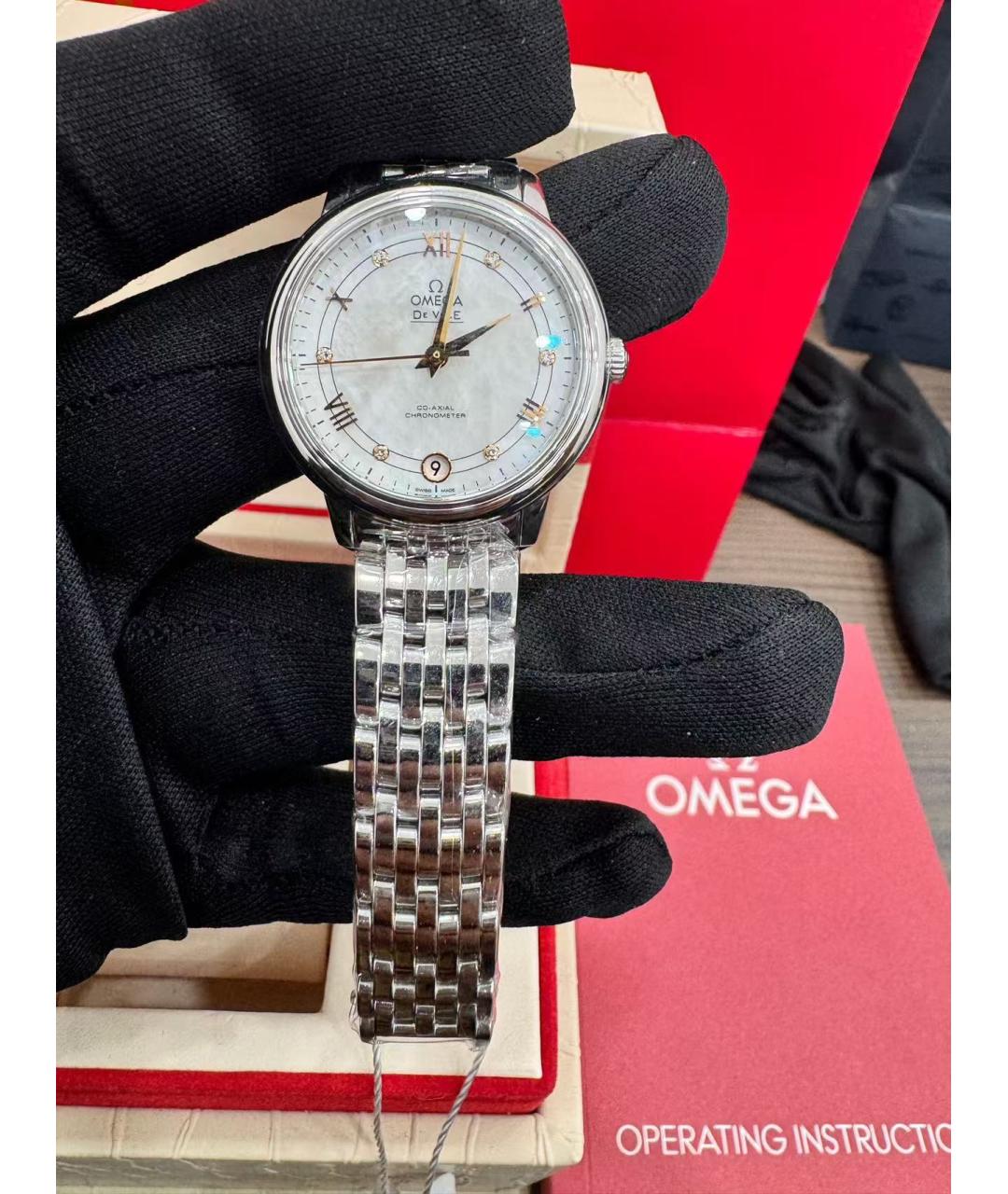 OMEGA Серебряные часы, фото 6