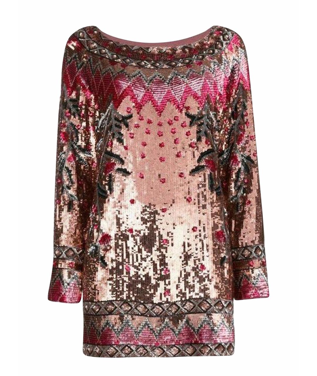 ALBERTA FERRETTI Розовое вискозное вечернее платье, фото 1