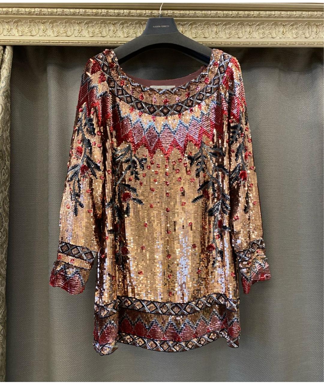 ALBERTA FERRETTI Розовое вискозное вечернее платье, фото 5