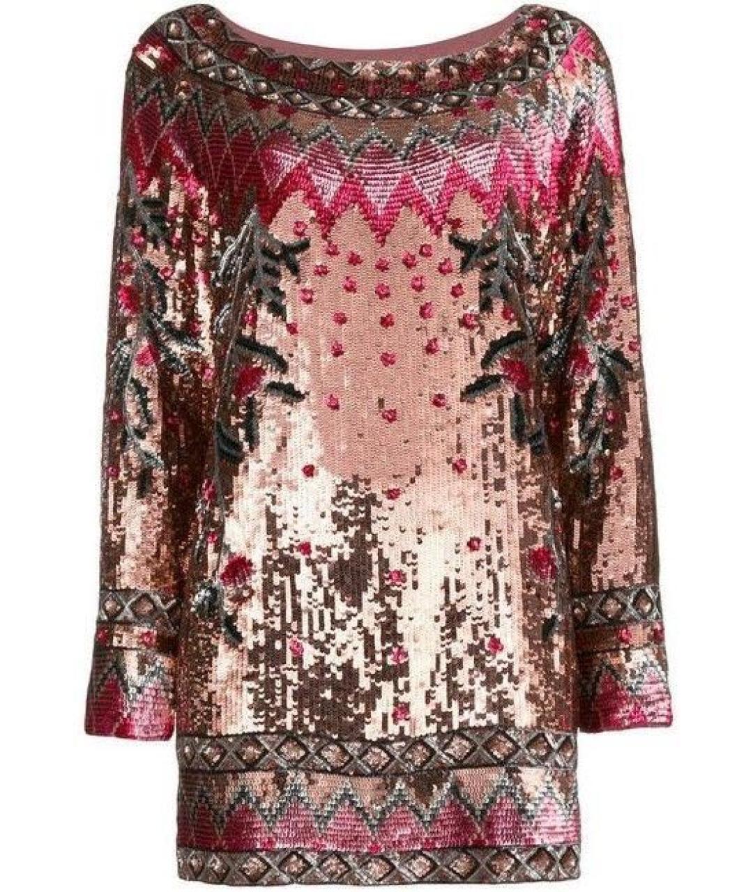 ALBERTA FERRETTI Розовое вискозное вечернее платье, фото 9