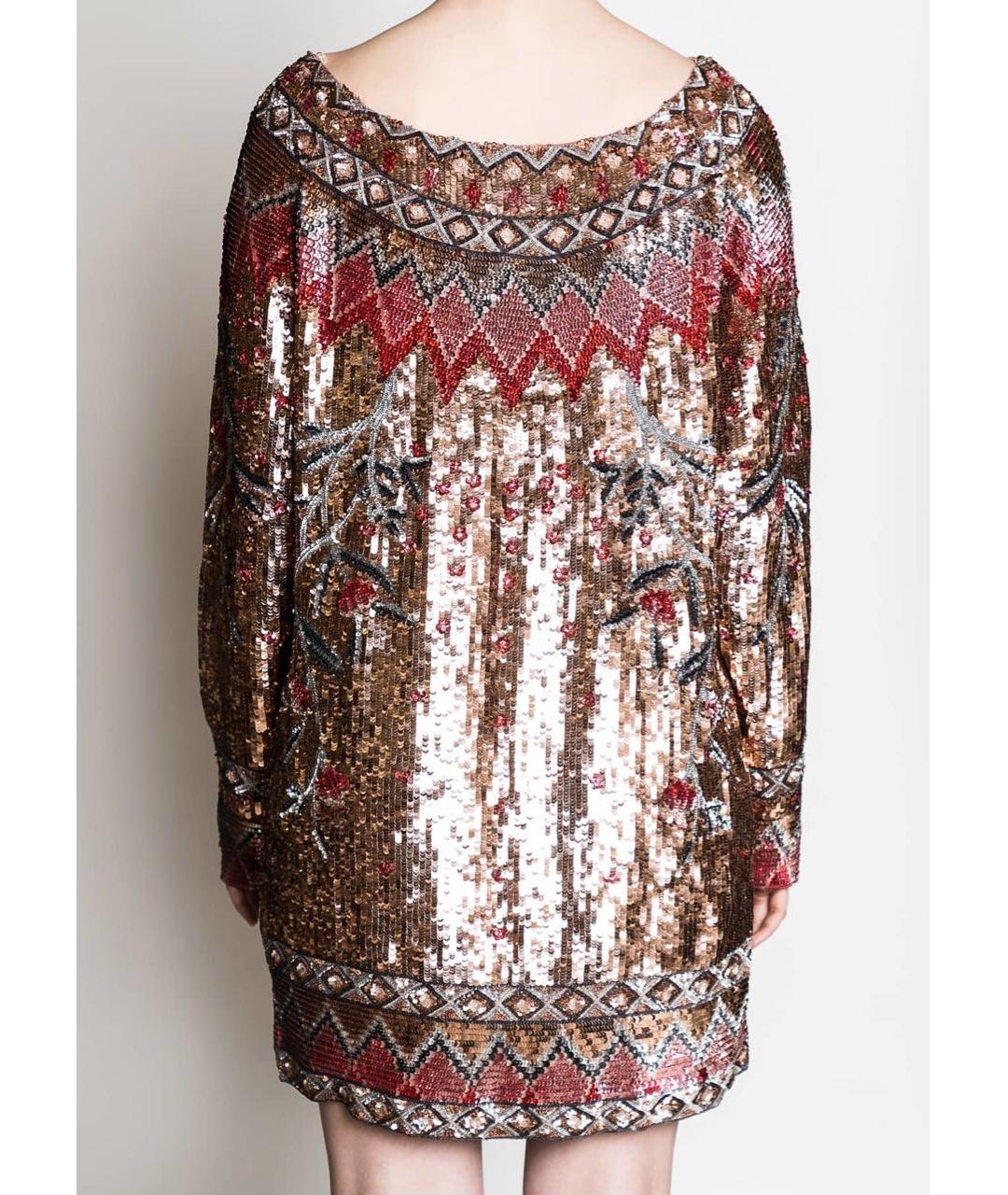 ALBERTA FERRETTI Розовое вискозное вечернее платье, фото 3