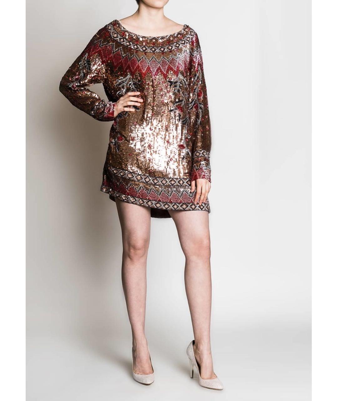 ALBERTA FERRETTI Розовое вискозное вечернее платье, фото 2