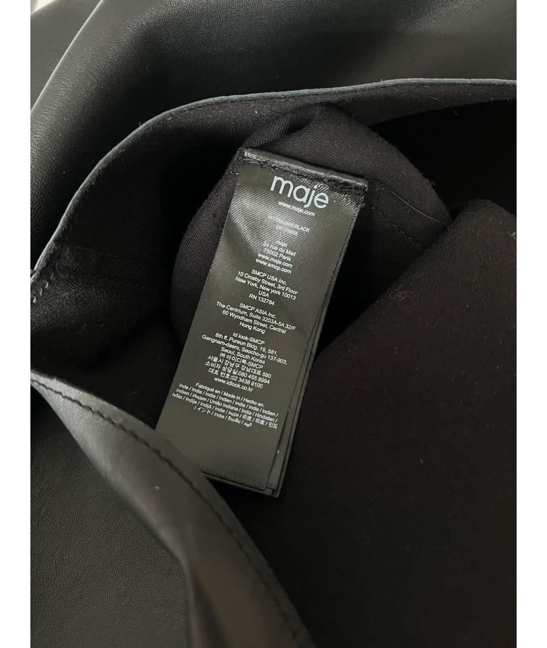 MAJE Черный кожаный комбинезон, фото 5