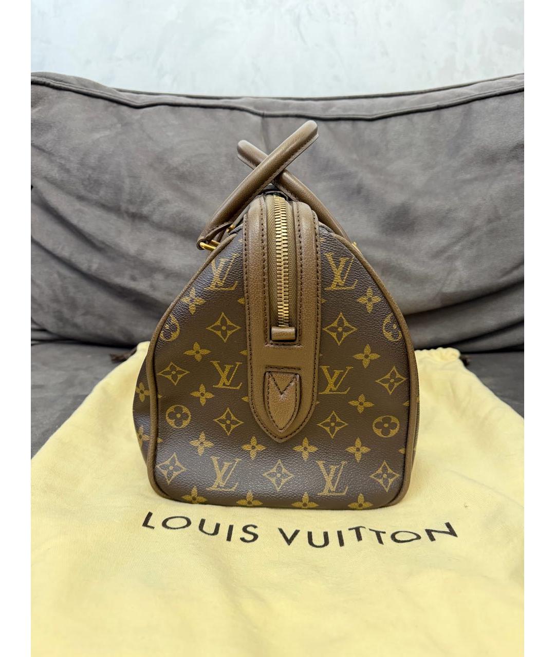 LOUIS VUITTON Коричневая сумка с короткими ручками, фото 6
