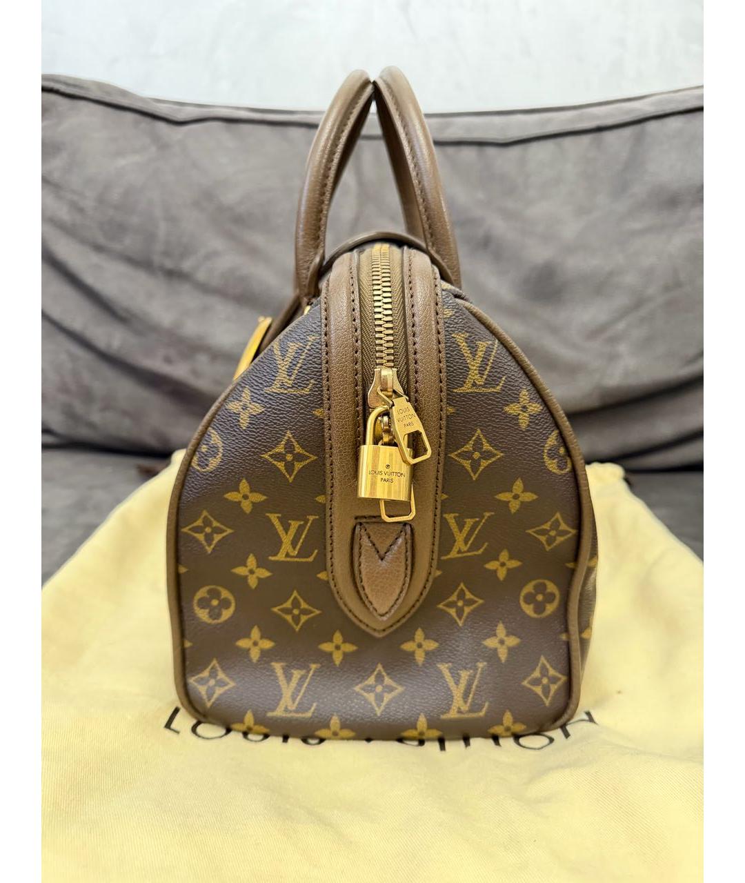 LOUIS VUITTON Коричневая сумка с короткими ручками, фото 5