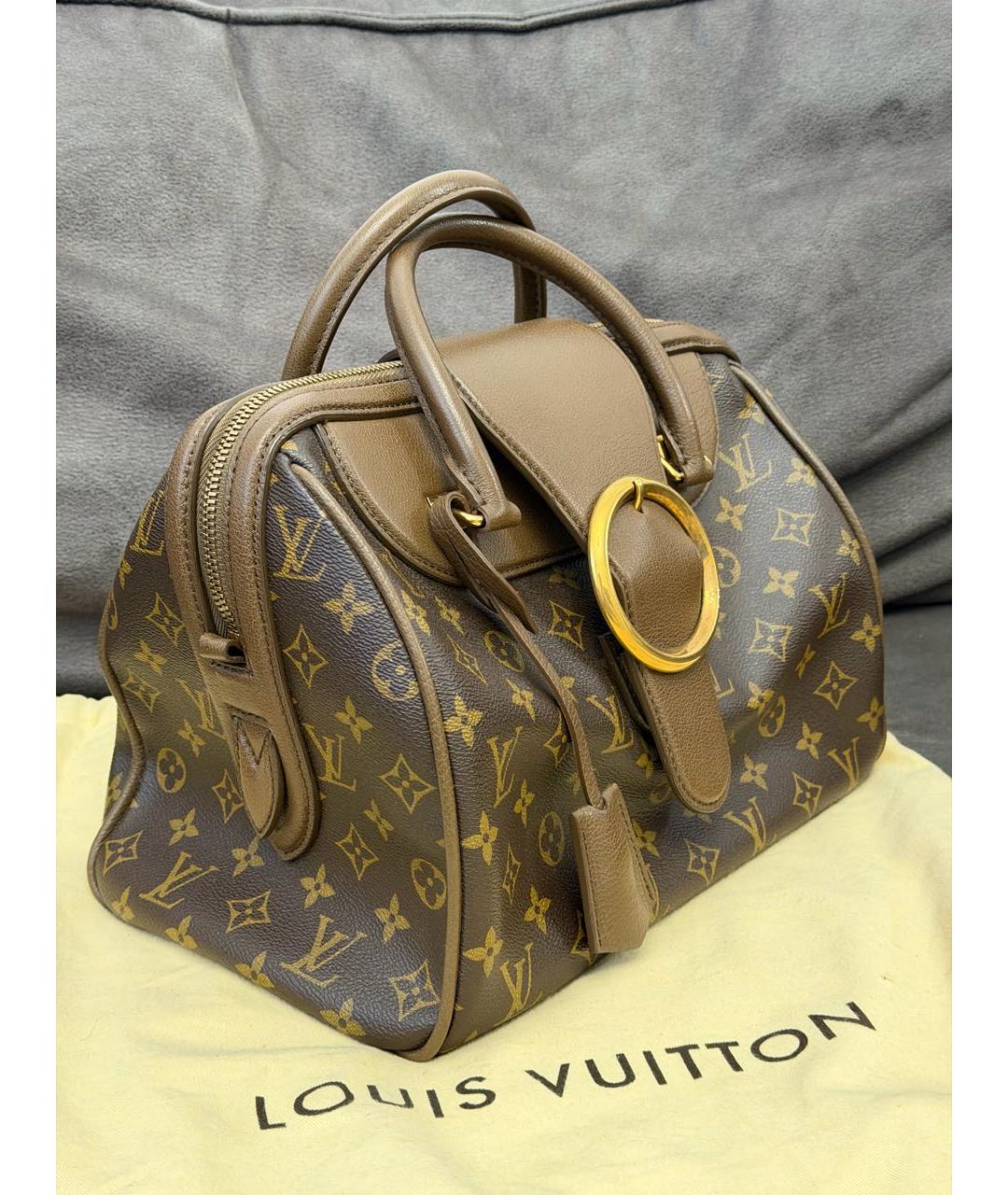 LOUIS VUITTON Коричневая сумка с короткими ручками, фото 2