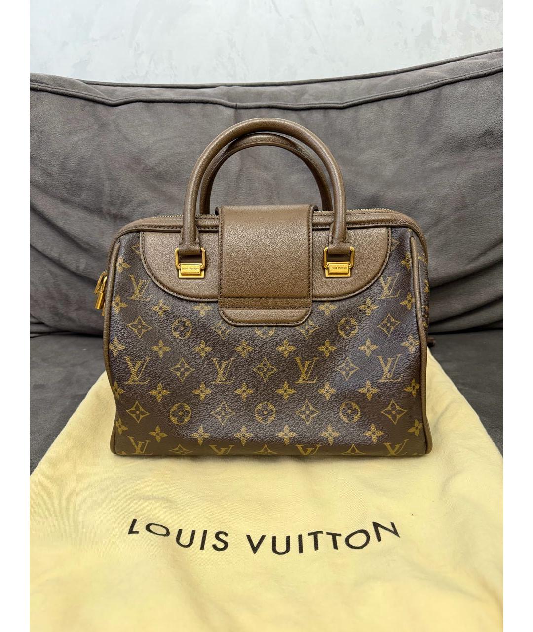 LOUIS VUITTON Коричневая сумка с короткими ручками, фото 3