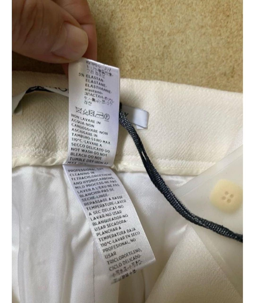 AGNONA Бежевые шерстяные брюки узкие, фото 6