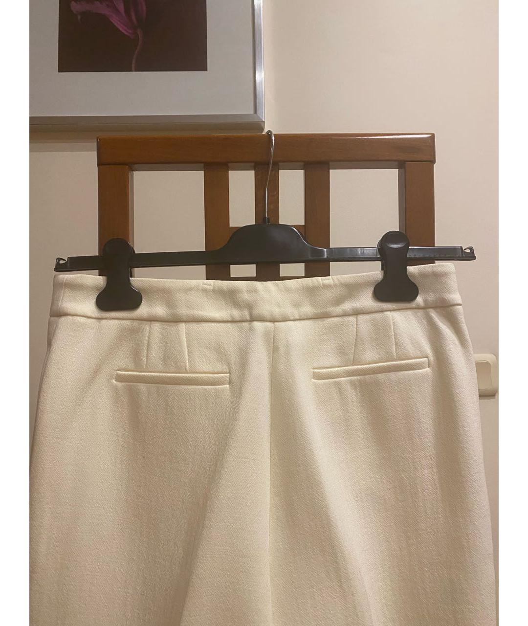 AGNONA Бежевые шерстяные брюки узкие, фото 2