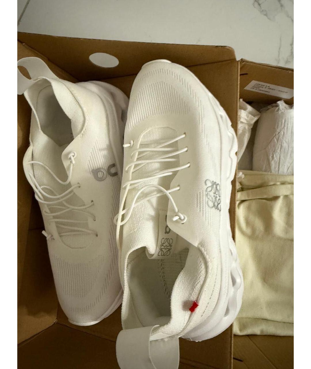 LOEWE Белые текстильные кроссовки, фото 2