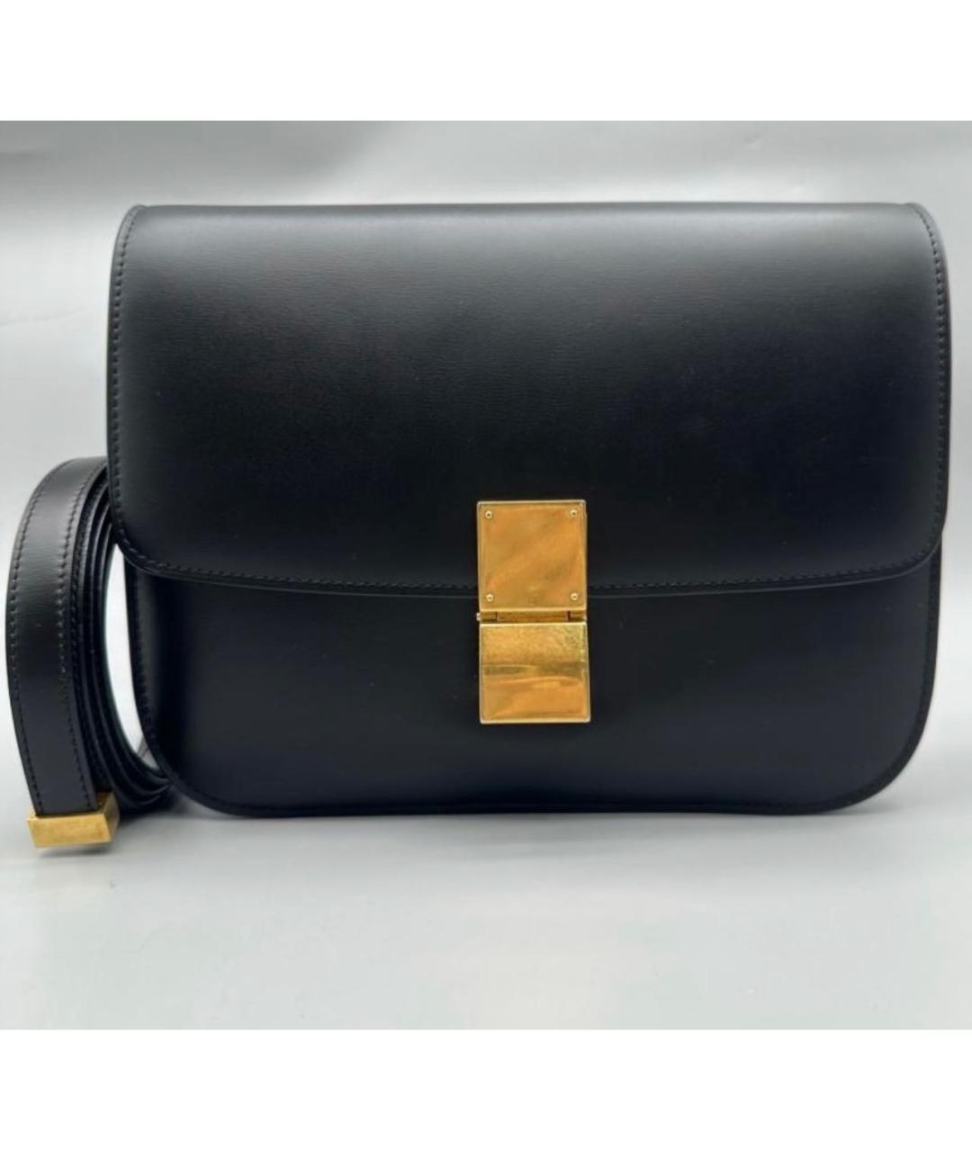 CELINE Черная кожаная сумка через плечо, фото 6