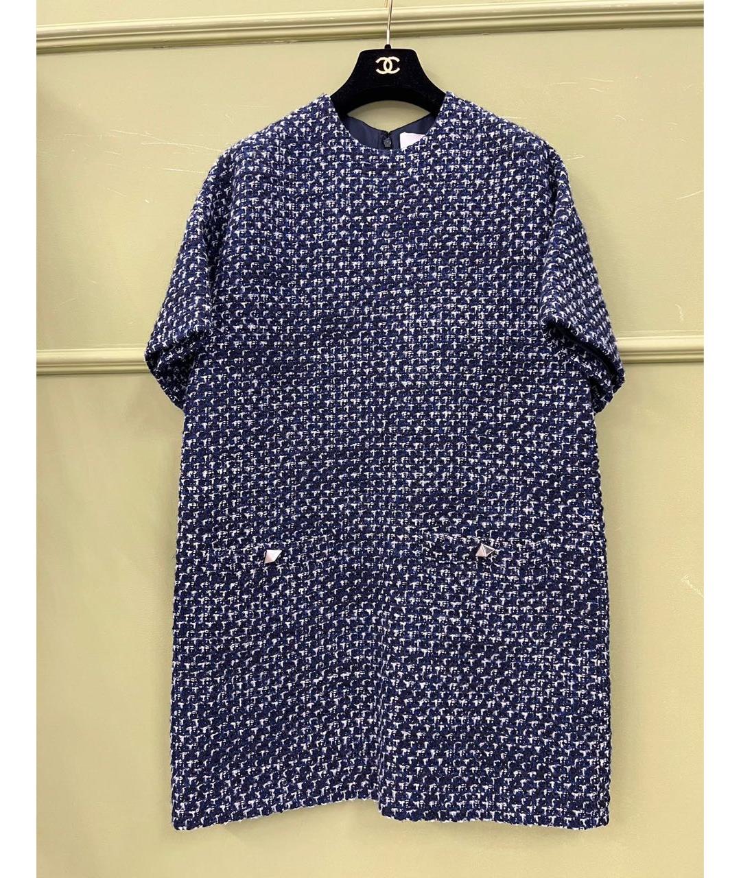 VALENTINO Темно-синее повседневное платье, фото 9