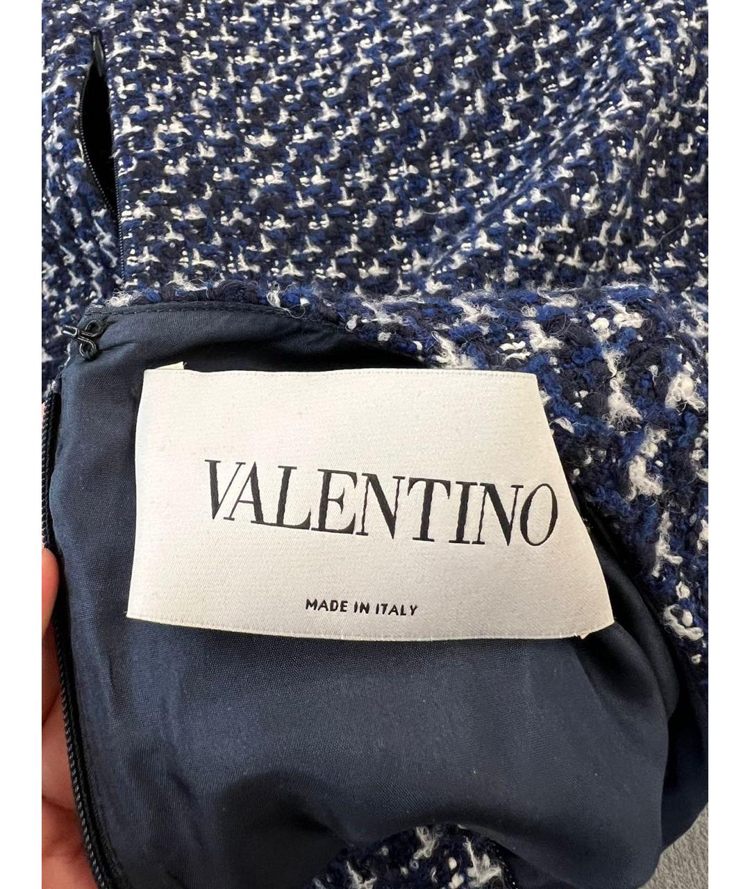 VALENTINO Темно-синее повседневное платье, фото 3