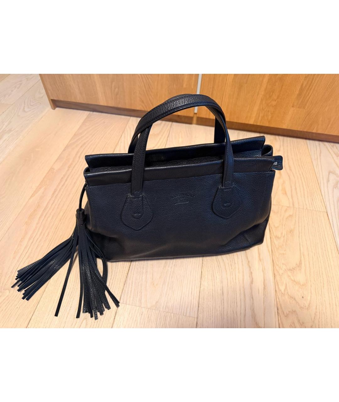 GUCCI Черная кожаная сумка тоут, фото 2