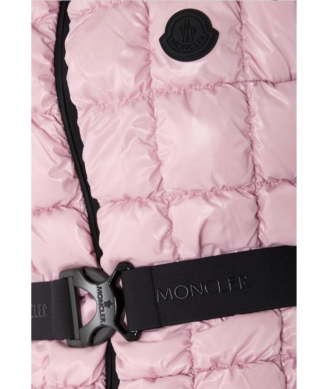 MONCLER Розовый полиамидовый жилет, фото 4