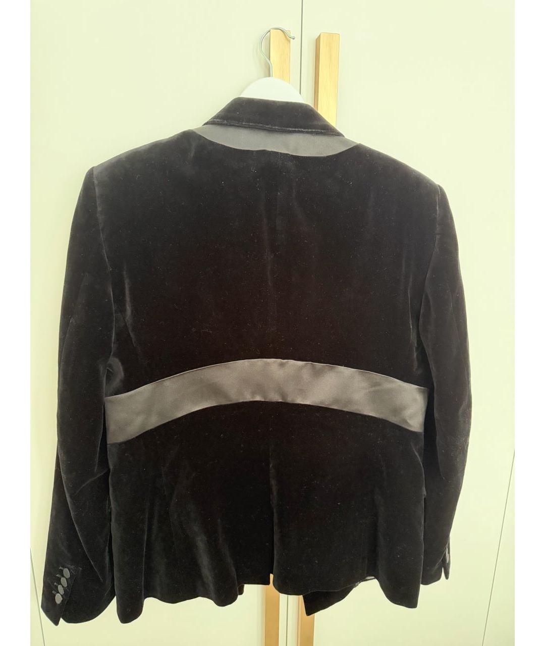ALEXANDER MCQUEEN Черный бархатный жакет/пиджак, фото 5