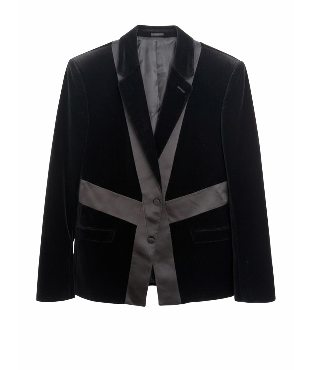 ALEXANDER MCQUEEN Черный бархатный жакет/пиджак, фото 6
