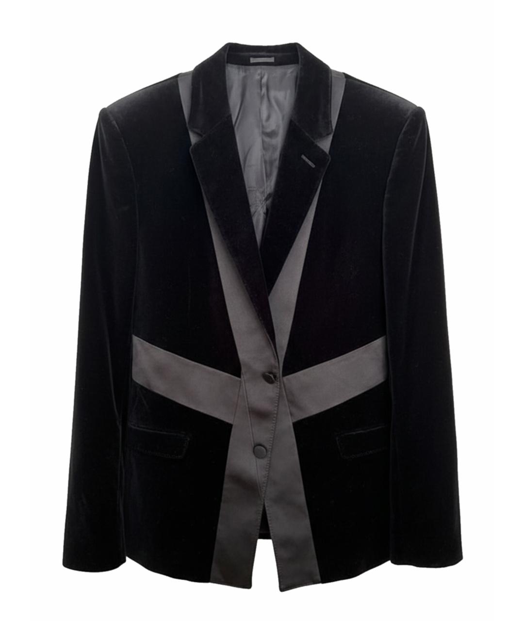 ALEXANDER MCQUEEN Черный бархатный жакет/пиджак, фото 1
