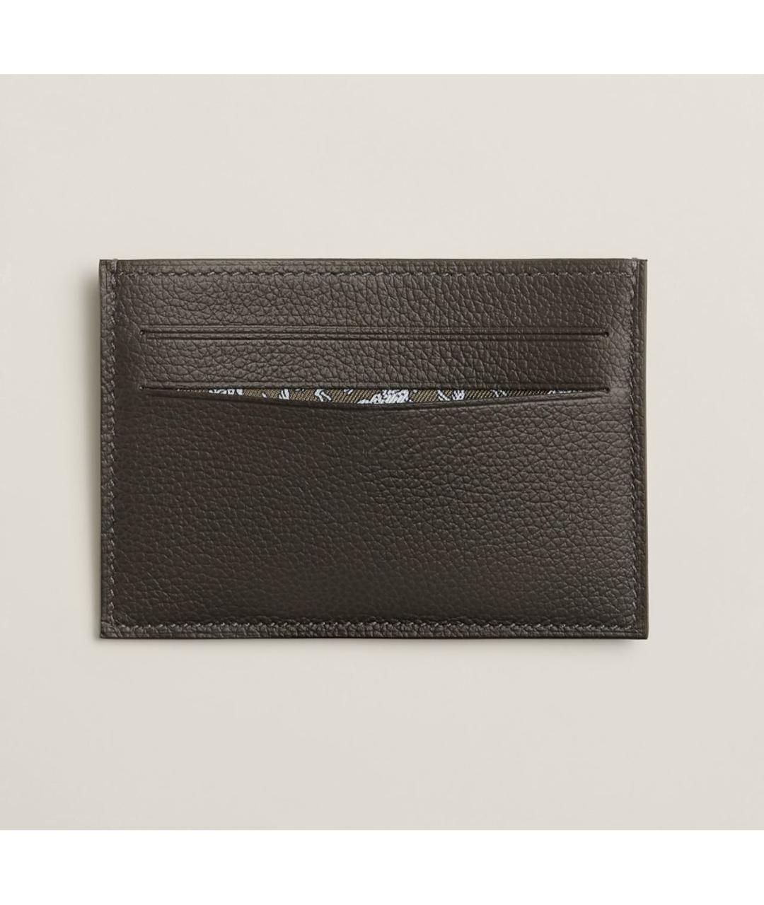 HERMES Коричневый кожаный кардхолдер, фото 2