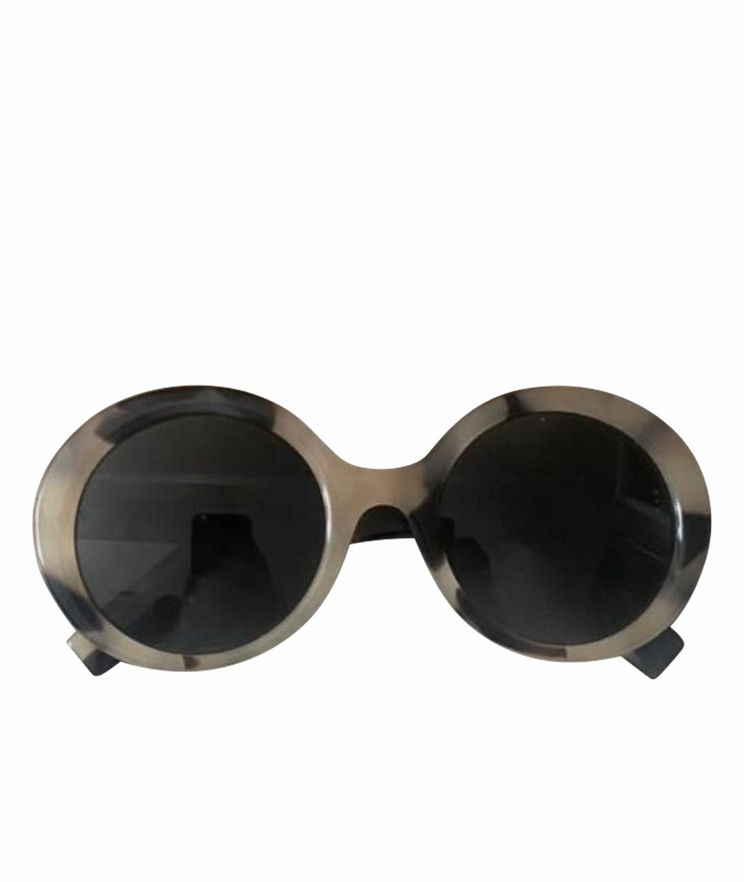 BURBERRY Бежевые пластиковые солнцезащитные очки, фото 1