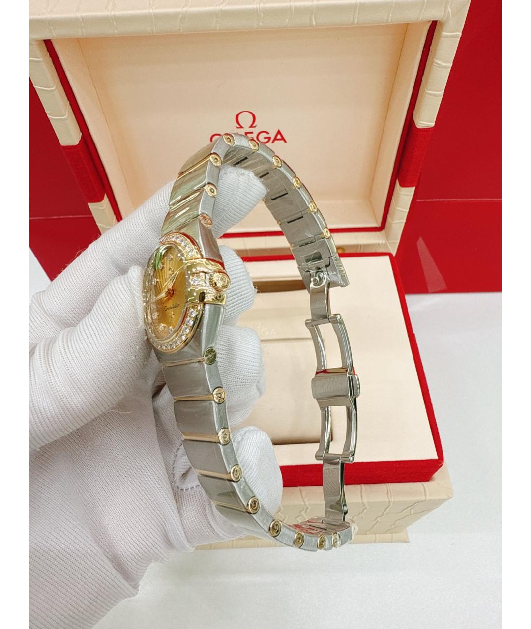 OMEGA Серебряные часы из желтого золота, фото 4