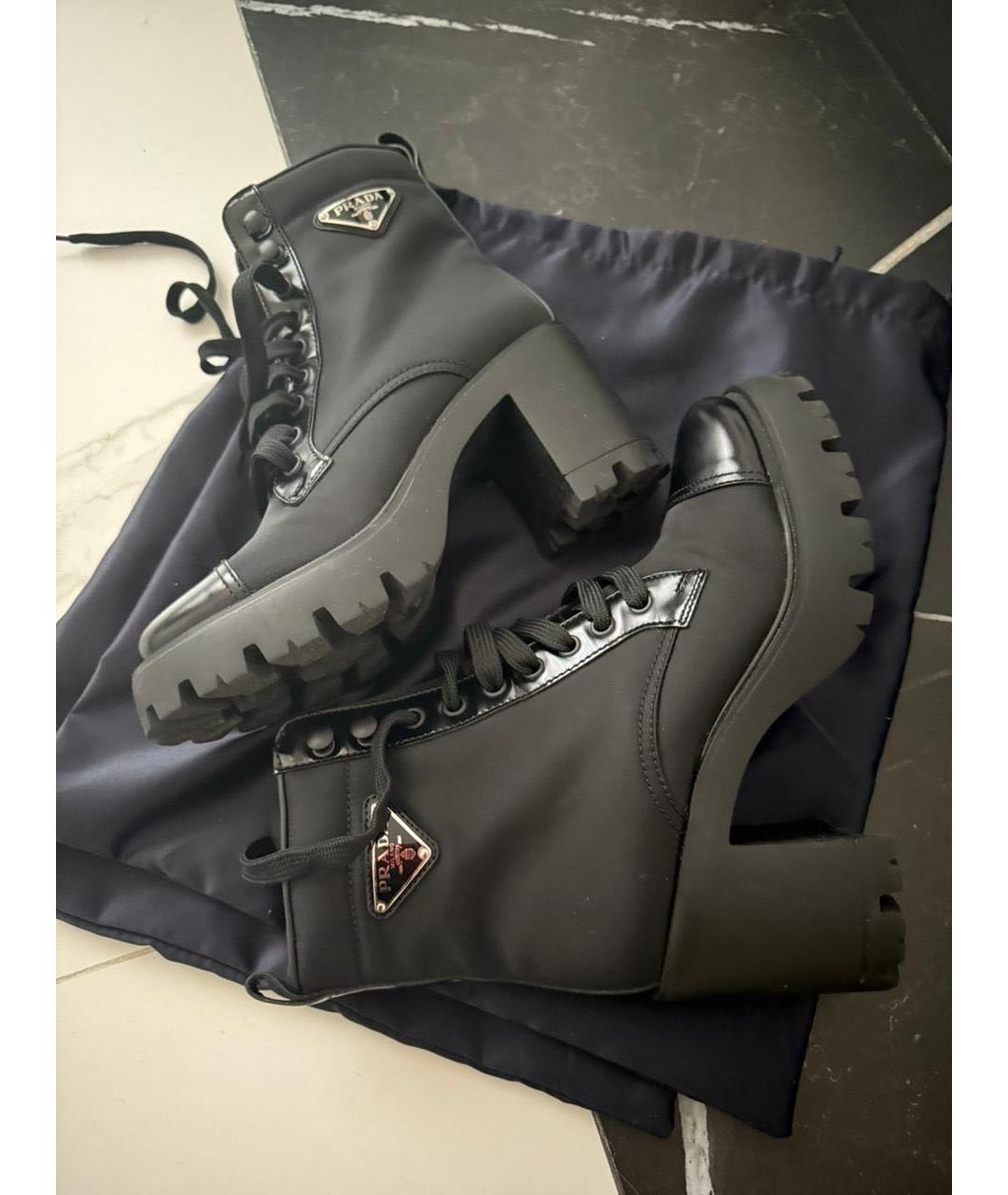PRADA Черные кожаные ботильоны, фото 6