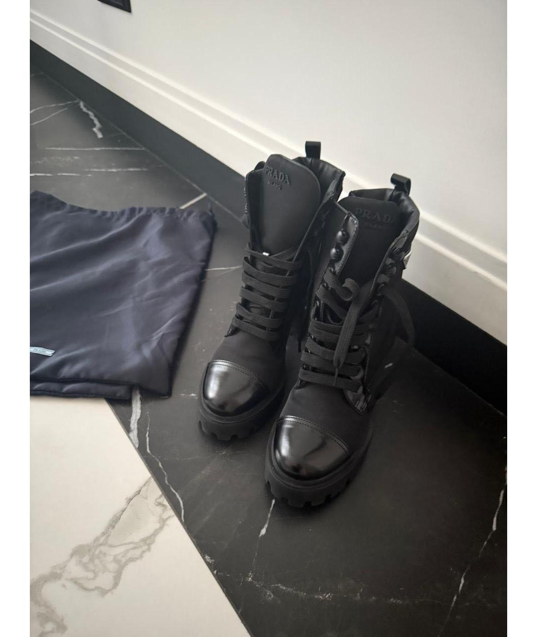 PRADA Черные кожаные ботильоны, фото 2